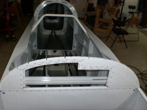 Backplate riveted and bulkhead ready to install