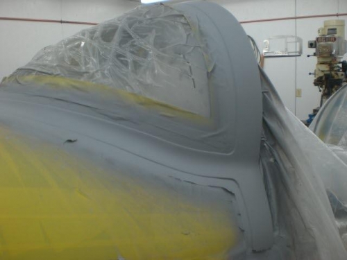 Sand and reprime left side of fairing