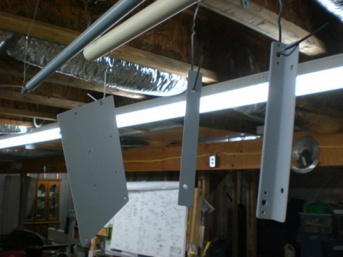 ELT mount parts primed