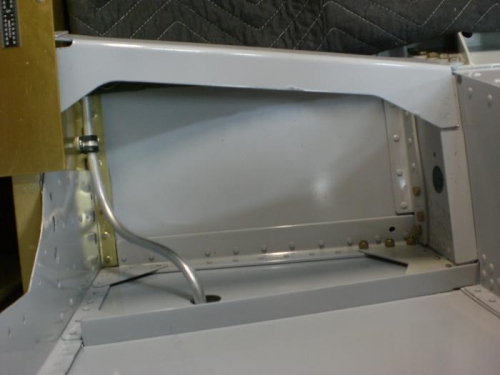 Right Tank Fuel Line partially installed