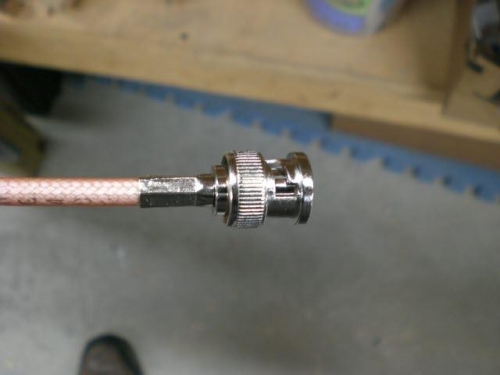 First Coax connector assembled