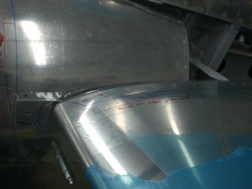 Taping for empennage fairing work