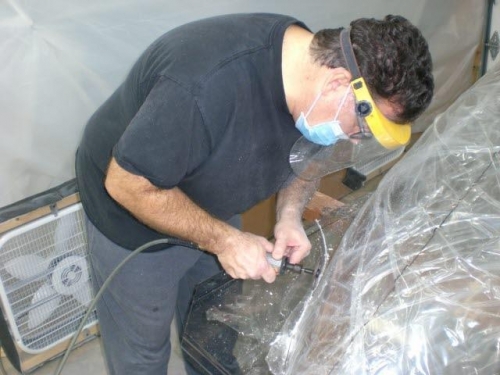 Rob attacking the canopy