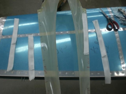 Fiberglass strips for emp fairing