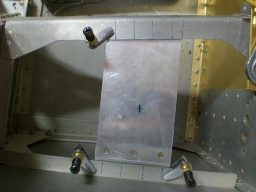 Fitting the bracket and marking rivet locations