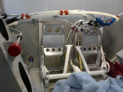 Cable attached to parking brake module