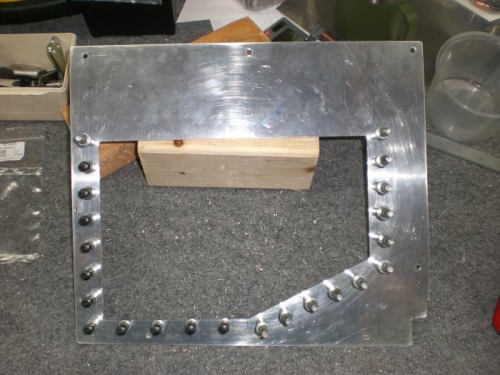 Rivets marked and drilled