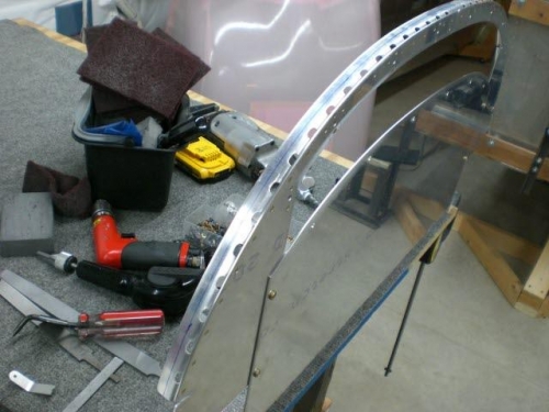 Line drawn on flange for alignment