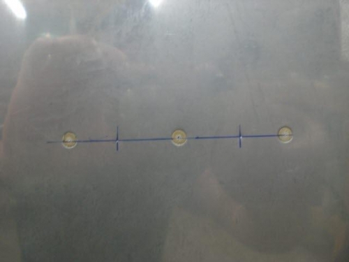 Marked the holes for Brake Res.