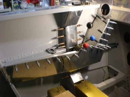 Holes drilled for console