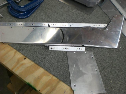 Stack of left console parts