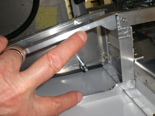 Marked and cut more clearance on top angles