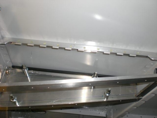 Hinge riveted and angle reinstalled