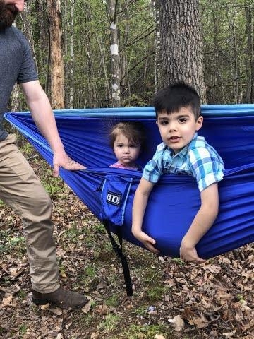 Rudy and Riley fun in the hammock