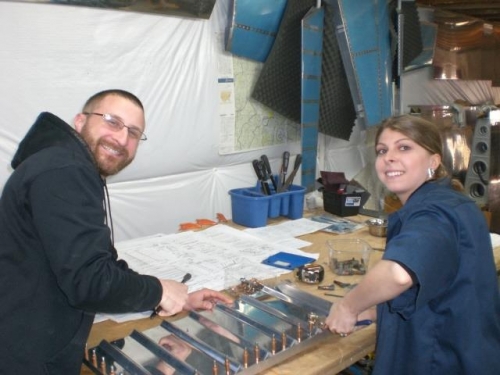 David and Christina at Skyking's Aircraft Factory