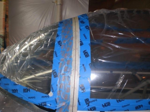 Using taped lines for the BIG CUT