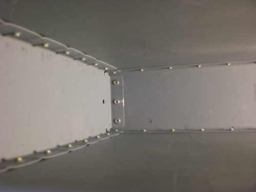 Inside view of HS after riveting