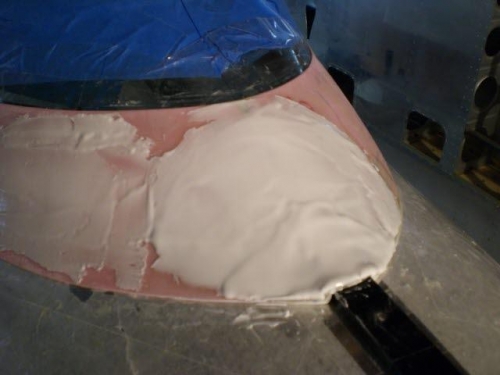 Laid micro on outside of skirt