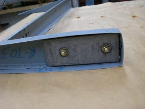 Lead weight installed and torqued