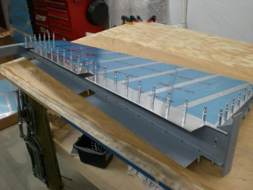 Rudder Skin Ready to Rivet