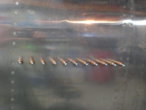 Drill angle to larger 1/8 rivets