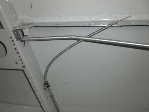 Route cable and install adel clamp