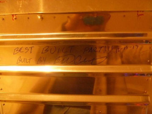 Signed by the main builder