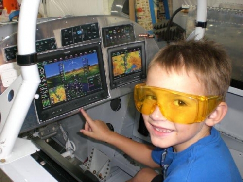 Seven year old Aiden loves halping  grandpa