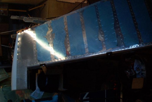 The complete rudder including top