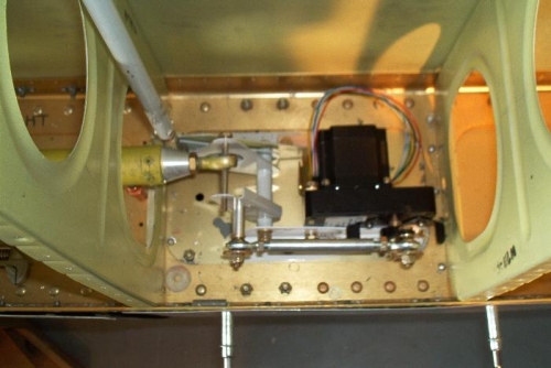 Bottom view of Dynon Servo install