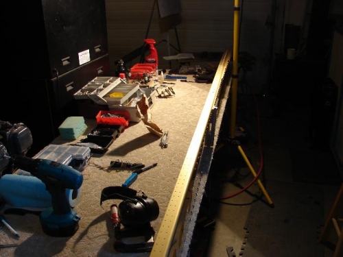 Countersinking the spar to receive the wing skin