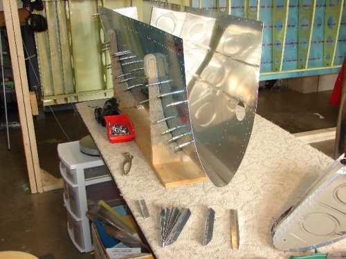 Skin and stiffeners in cradle