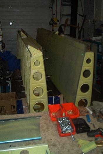 R and L Wings in cradle