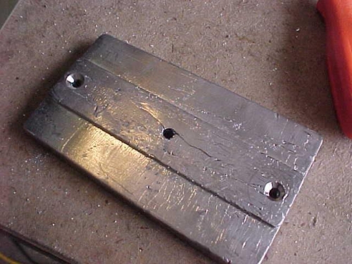 Weight countersunk