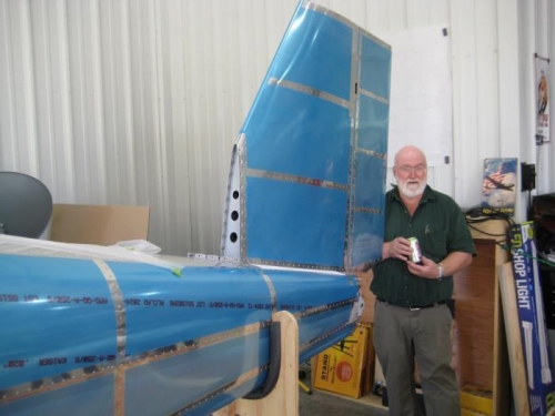 My friend Dave with V- stab and rudder