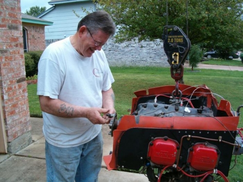 Preparing for engine stand