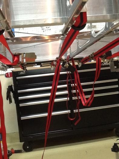 Straps viewed from below