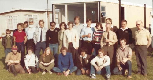 Bob kneeling and Ginger (far right) 1981