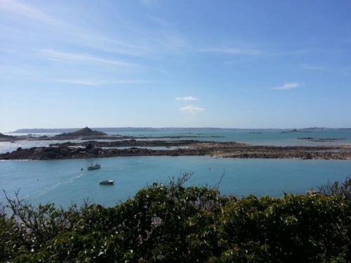 View of Guernsey from Herm Island
