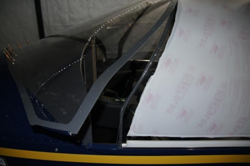 Marking where to trim the front of the lexan