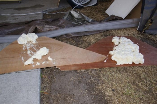 Experiment gone bad... get this spray foam away from me!