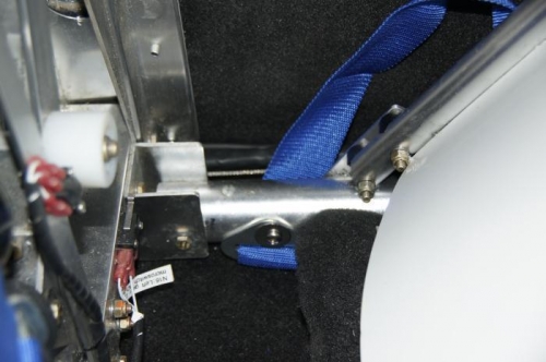 Bottom seatbelts wrapped and bolted to bottom cockpit support tubes