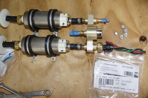 Fuel pumps with pressure sensor