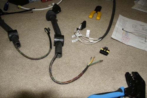 Wiring the waterproof connectors