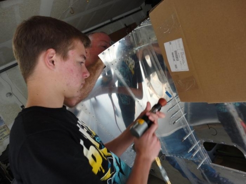 Jake with the rivet gun