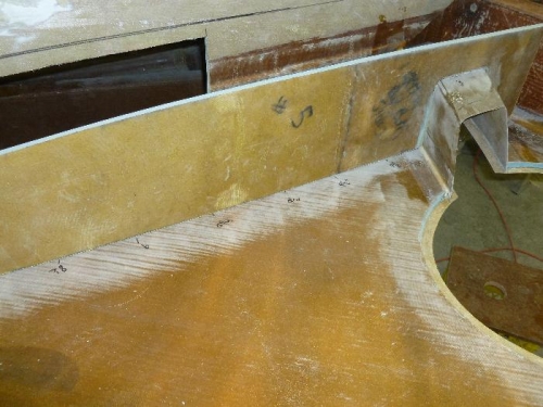 Fuel bulkhead sanded to fit