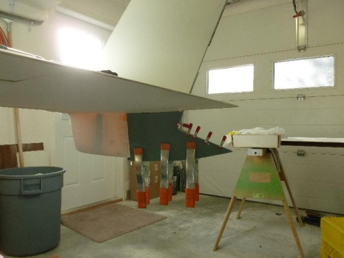 Foam added to match rudder