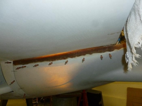 Bottom ready for rivets.