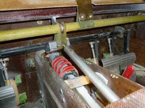 Control push tube in place