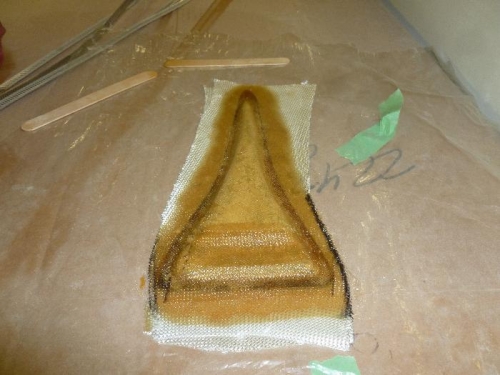 Foam on back for strength